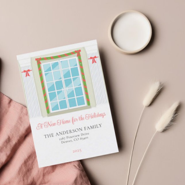 Simple Elegant Christmas Moving Announcement Card (Creator Uploaded)