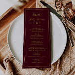 Simple Elegant Christmas | Red Wedding Dinner Menu<br><div class="desc">This simple elegant Christmas | red wedding dinner menu is perfect for your minimalist modern winter wedding. The classic gold luxury calligraphy, along with the traditional red background, all bordered with a minimal frame, is sure to complete the colourful holiday vibe you're looking for. You can personalize with your own...</div>