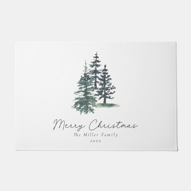 Simple Elegant Christmas tree | Pine tree  Doormat (Front)
