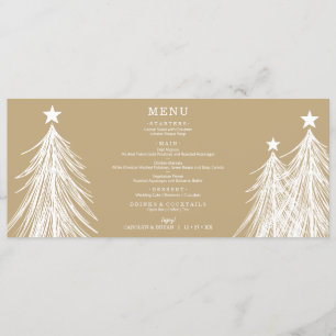 Simple Elegant Christmas Trees on Gold Menu