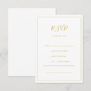 Simple Elegant Christmas   White Request RSVP Card
