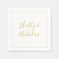 Simple Elegant Christmas | White Wedding Napkins