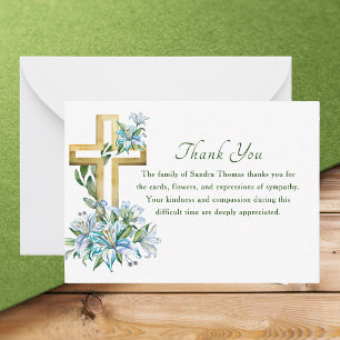 Simple Elegant Classic Memorial Bereavement Card