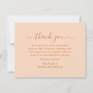 Simple Elegant Classic Memorial Bereavement Grief  Card