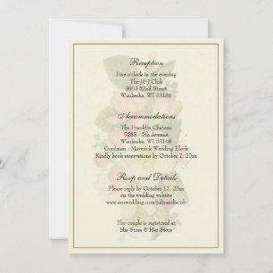 Simple Elegant Classic Wedding Reception Enclosure Invitation