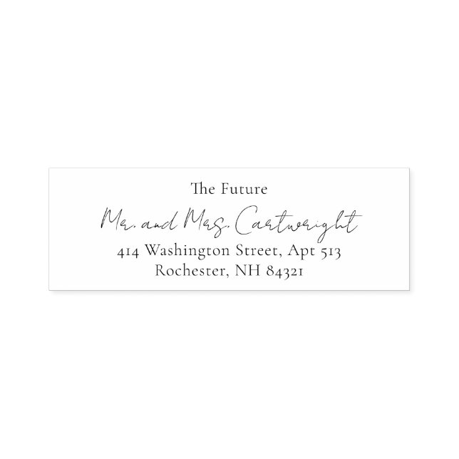 Simple Elegant Classic Wedding Return Address Self-inking Stamp (Design)