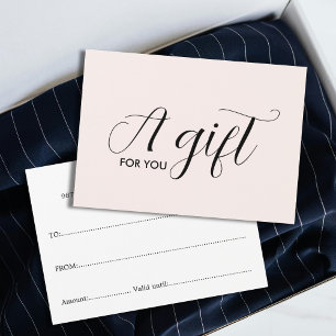 Simple Elegant Clean Light Pastel Gift Certificate