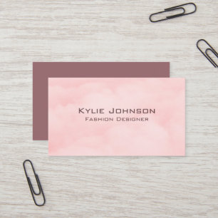 Simple Elegant Cloud Monogram Personalized Busines Business Card