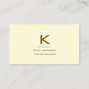 Simple Elegant Cloud Monogram Personalized Business Card