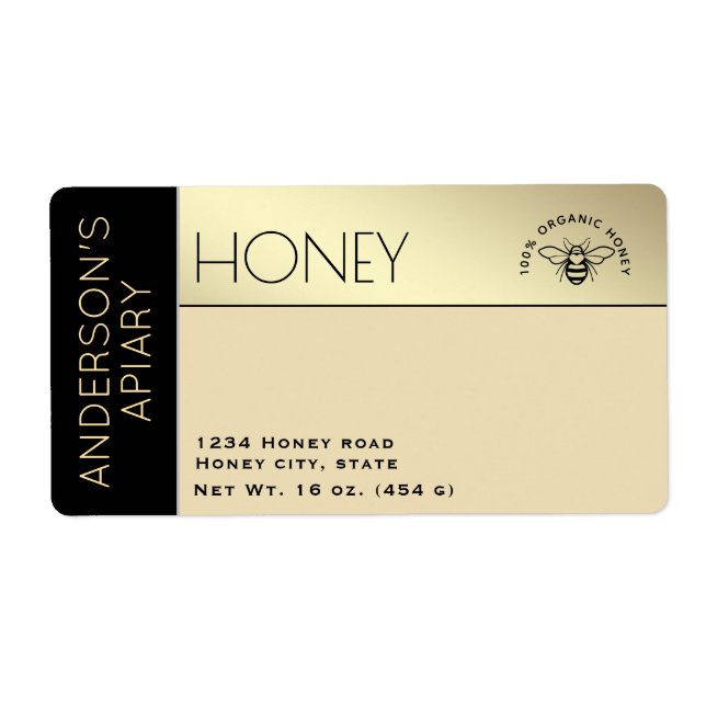 Simple elegant colour block typography honey  (Front)