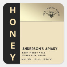 Simple elegant colour block typography honey 