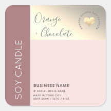 Simple elegant colour block typography soy candle 