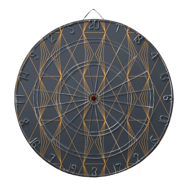 Simple, elegant, cool, trendy line graphic pattern dartboard (Front)
