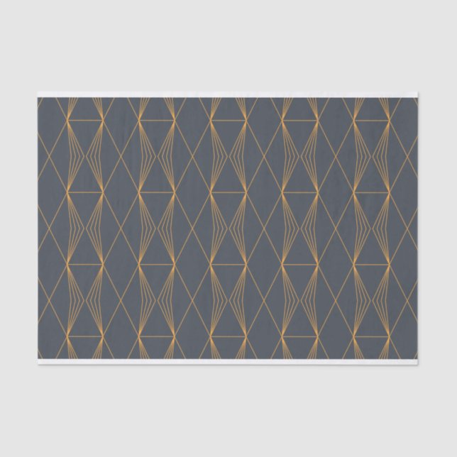 Simple, elegant, cool, trendy line graphic pattern tissue paper (Front)
