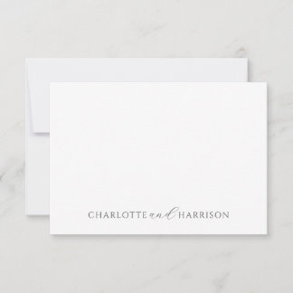 Simple Elegant Couple Names Monogram Card