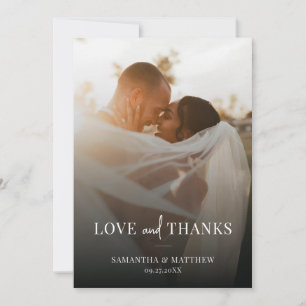 Simple Elegant Couple Photo Mariage Carte de remer