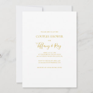 Simple Elegant Couples Or Douche Invitation