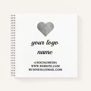 Simple elegant custom add your name glitter notebo notebook