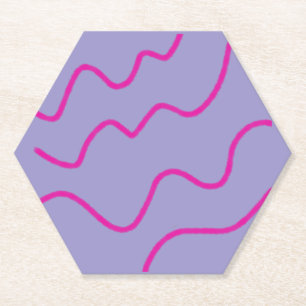 Simple elegant custom add your name marble stone paper coaster