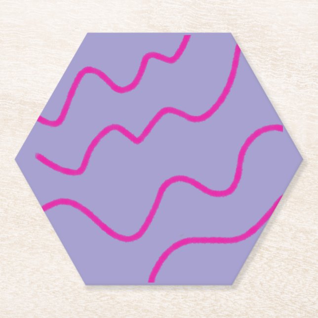 Simple elegant custom add your name marble   stone paper coaster (Front)