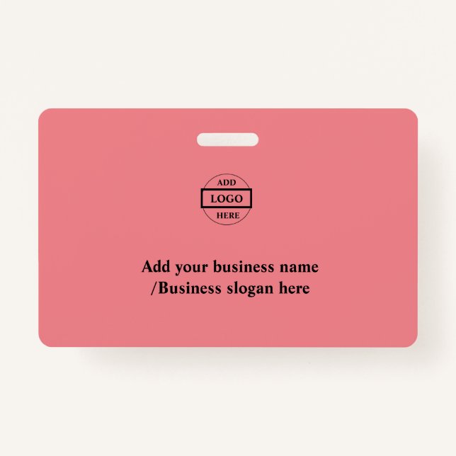 Simple elegant custom logo here company    badge (Front)