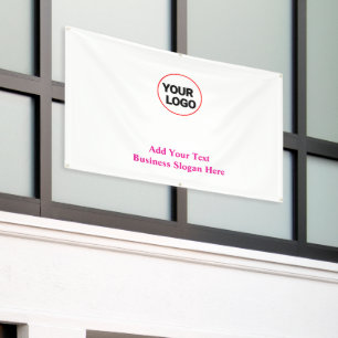 Simple elegant custom logo here company banner