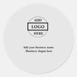 Simple elegant custom logo here company   classic  classic round sticker