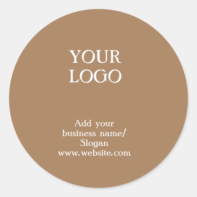 Simple elegant custom logo here company           classic round sticker (Front)