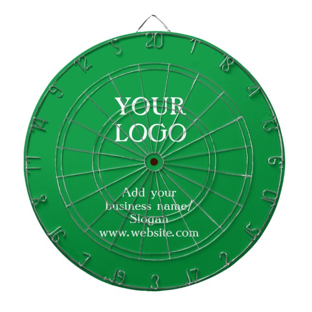 Simple elegant custom logo here company easter gre dartboard (Front)