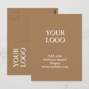 Simple elegant custom logo here company easter gre postcard