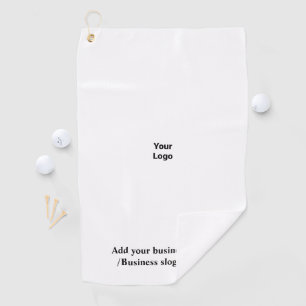 Simple elegant custom logo here company   golf tow golf towel
