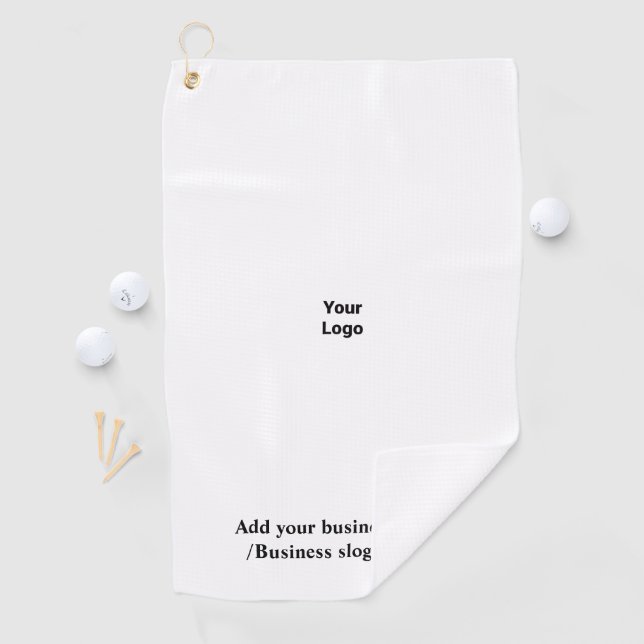 Simple elegant custom logo here company   golf tow golf towel (InSitu)