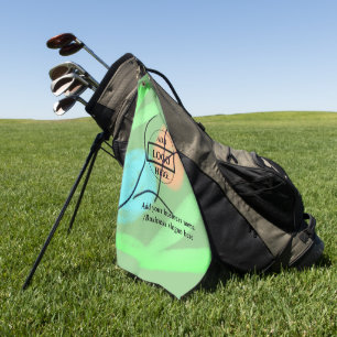 Simple elegant custom logo here company golf tow towel