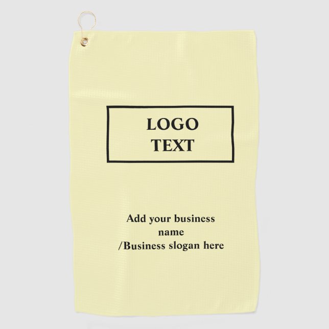 Simple elegant custom logo here company       golf towel (Front)