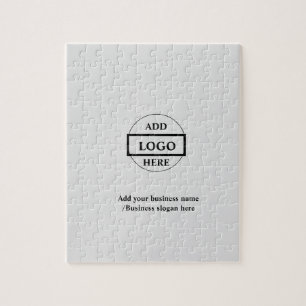 Simple elegant custom logo here company jigsaw puzzle