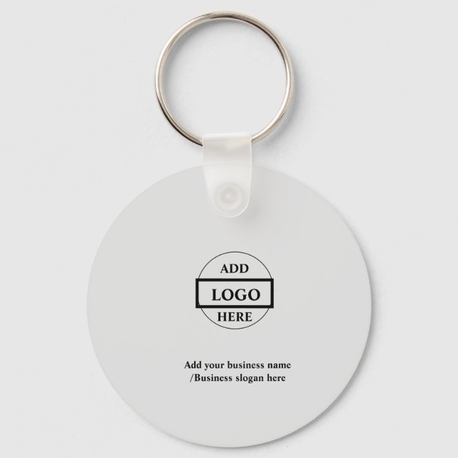 Simple elegant custom logo here company    keychain (Front)