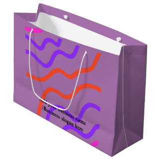 Simple elegant custom logo here company large gift bag