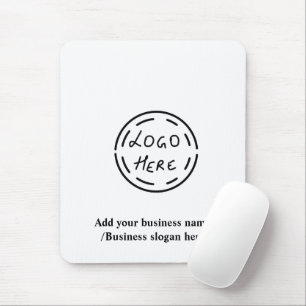 Simple elegant custom logo here company     mouse  pad