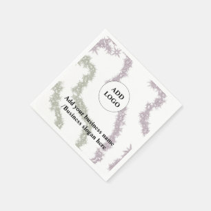 Simple elegant custom logo here company  napkins