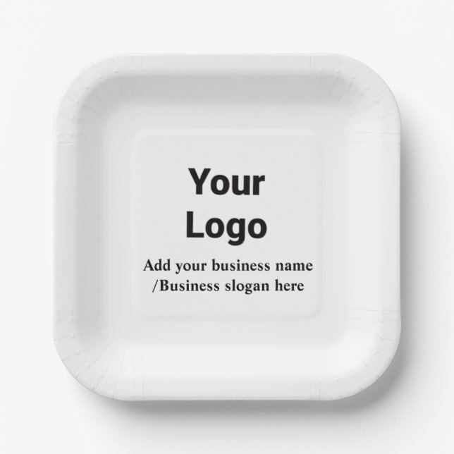 Simple elegant custom logo here company      paper plate (Front)