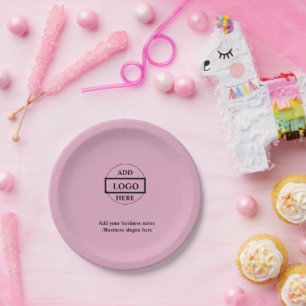 Simple elegant custom logo here company paper plate