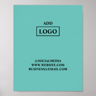 Simple elegant custom logo here company social po poster