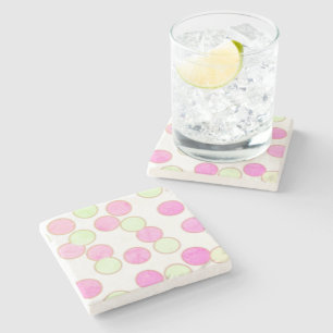 Simple elegant custom logo here company stone coaster