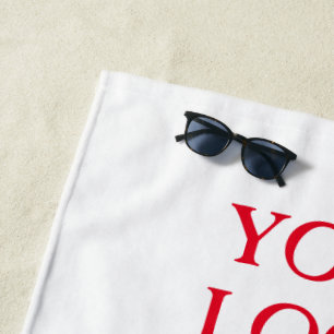 Simple elegant custom logo here company          t beach towel