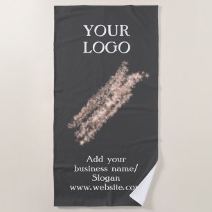 Simple elegant custom logo here company          t beach towel