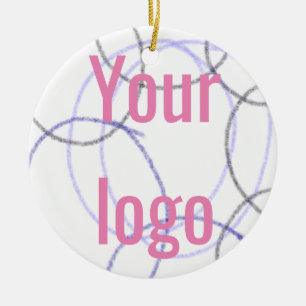 Simple elegant custom logo here company          t ceramic ornament