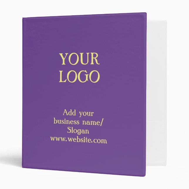 Simple elegant custom logo here company  throw pil binder (Front/Inside)