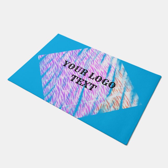 Simple elegant custom logo here company   tt doorm doormat (Angled)