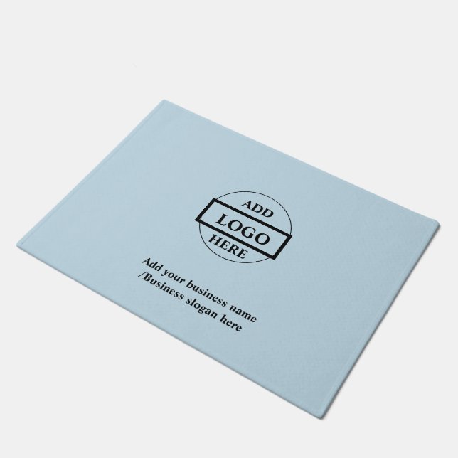 Simple elegant custom logo here company   tt doormat (Angled)