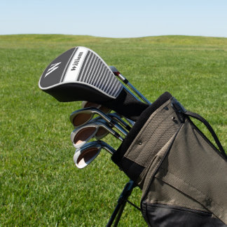 Simple Elegant Custom Monogram Name Golf Head Cover